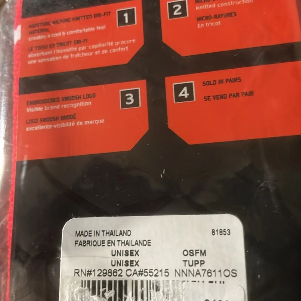 NWTs Nike Orange dry-fit doublewide wristbands - Picture 4 of 4